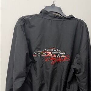 Dale Earnhardt Black Embroidered Racing Windbreaker